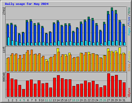 Daily usage for May 2024