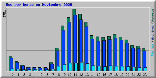 Uso por horas en Noviembre 2020