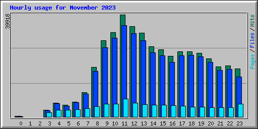 Hourly usage for November 2023