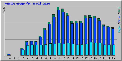 Hourly usage for April 2024