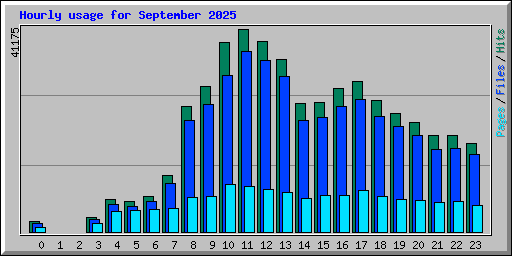 Hourly usage for September 2025