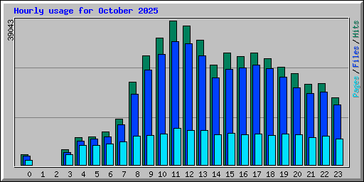 Hourly usage for October 2025
