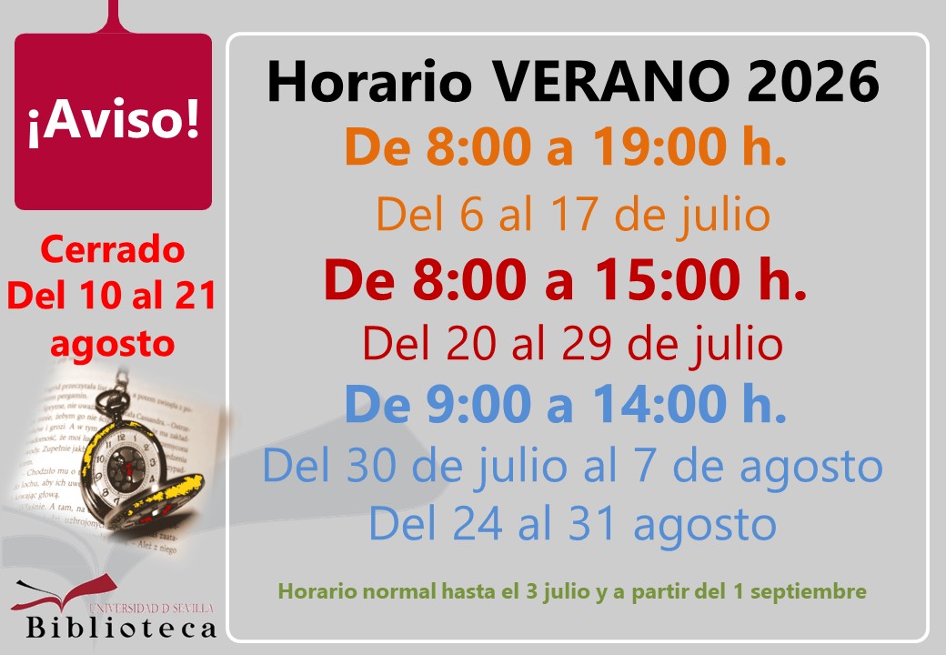 Horario de verano Biblioteca Matemáticas